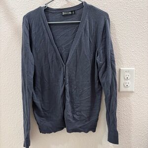 New York & Company Blue Cardigan